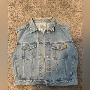 VINTAGE Blue Denim Vest JORDACHE